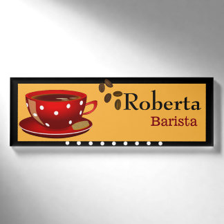 Badge D'identification Balise Nom du café