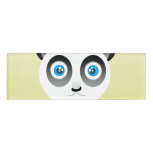 Badge D'identification Balise Nom du panda