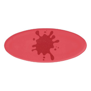Badge D'identification Balise Nom magnétique Ovale Tomato-Rouge - Personn
