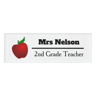 Badge D'identification Balise Nom personnalisé de la pomme mignonne de l'