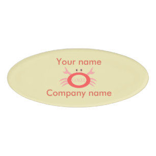 Badge D'identification Balise Nom personnalisé du crabe de l'étoile du ca