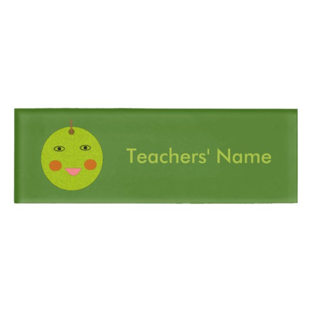 Badge D'identification Balise Nom personnalisé du meilleur enseignant Hap (Devant)