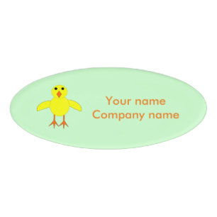 Badge D'identification Balise Nom personnalisé du poussin de Pâques