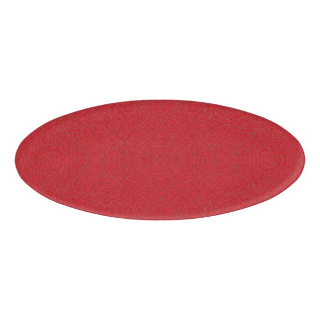 Badge D'identification Balise Ovale rouge de tomate lisse sur le bruit -  (Devant)