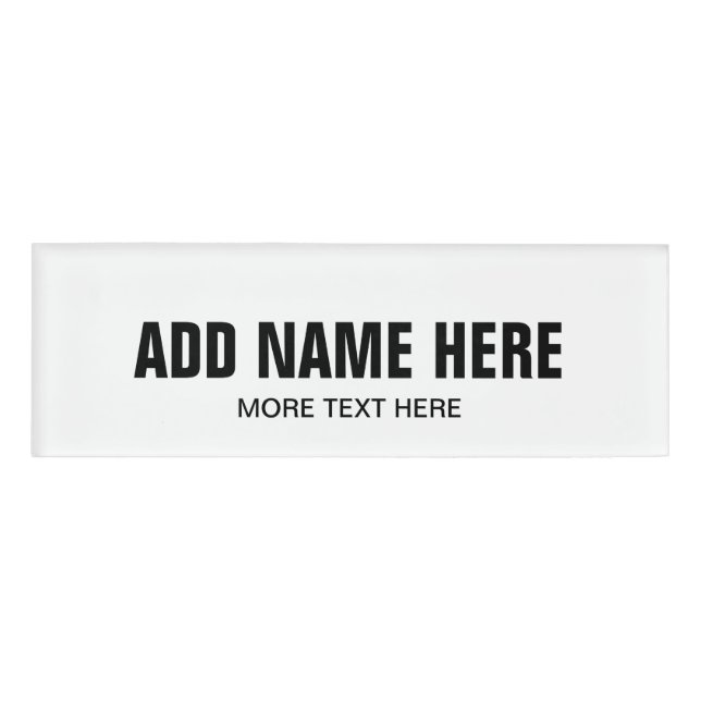 Badge D'identification Balises de nom magnétique avec nom personnalisé po (Devant)