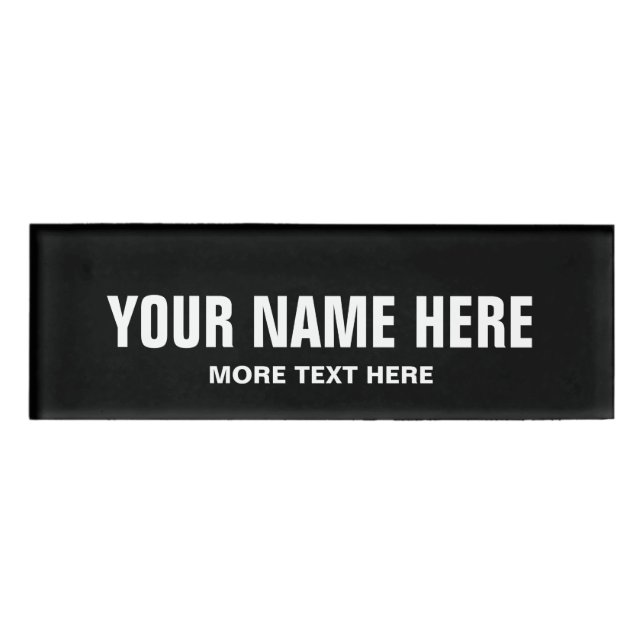 Badge D'identification Balises de nom magnétique personnalisées pour l'év (Devant)