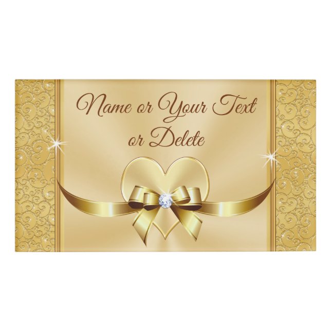 Badge D'identification Balises de nom personnalisées du 50e anniversaire  (Devant)