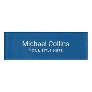 Badge D'identification Balises de noms magnétiques bleus simples