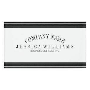 Badge D'identification Bandes Décoratives En Noir Sur Blancs