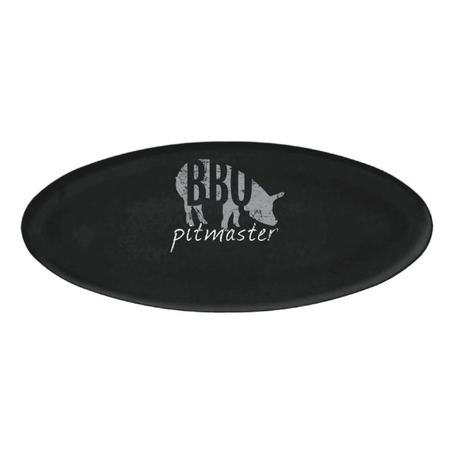 Badge D'identification BBQ | BBQ Pitmaster Pig Grilling Grill Fars Day (Devant)