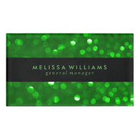 Black & Modern Green Bokeh Glitter Texture