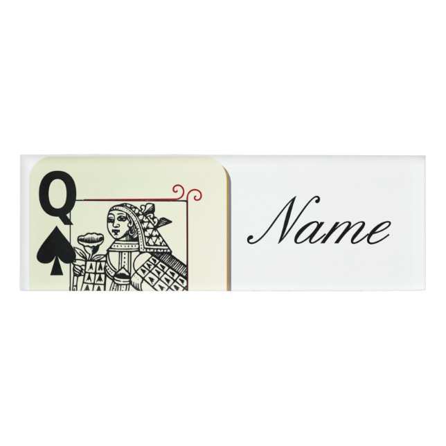 Badge D'identification Black Queen of Spades Black Thunder_Cove (Devant)