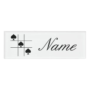 Badge D'identification Black Spades Tac Toe Thunder_Cove