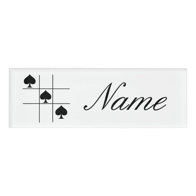 Badge D'identification Black Spades Tac Toe Thunder_Cove (Devant)