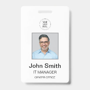 badge d'identification blanc