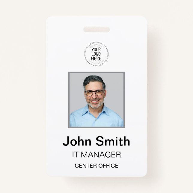 badge d'identification blanc (Devant)