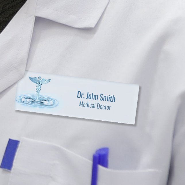 Badge D'identification Blue Caduceus Eau Médicale Pommes Rod Hermes (Créateur téléchargé)