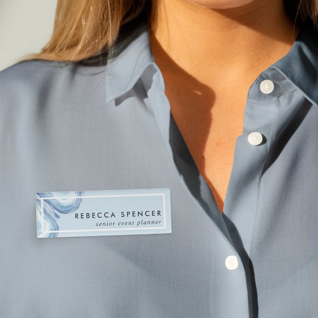 Badge D'identification Blue Wave Geode (Créateur téléchargé)