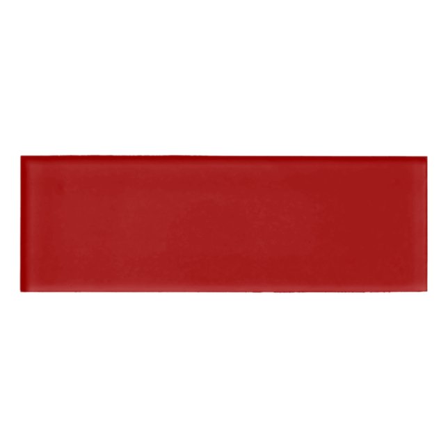Badge D'identification Bonbons foncés Pomme rouge couleur solide (Devant)
