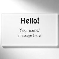 Bonjour ajouter un message de nom simple minimum é