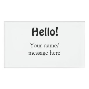 Badge D'identification Bonjour ajouter un message de nom simple minimum é