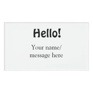 Badge D'identification Bonjour ajouter un message de nom simple minimum é