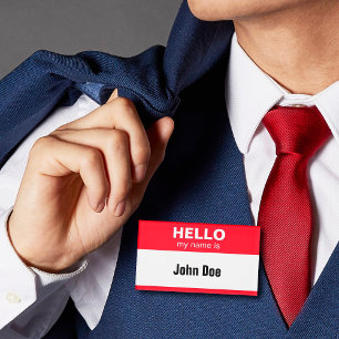 Badge D'identification Bonjour Mon Nom Est Nom Balise