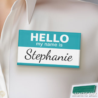 Badge D'identification Bonjour mon nom est - personnalisé