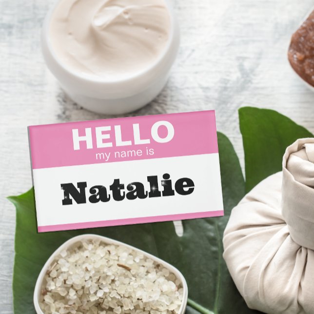 Badge D'identification Bonjour Mon Nom Est Personnalisé Moderne Baby Magn (Créateur téléchargé)