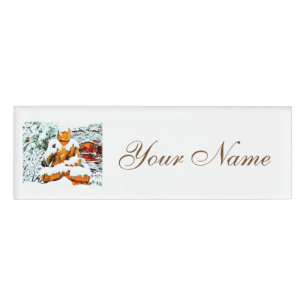 Badge D'identification bouddha de neige assise