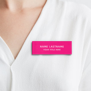 Badge D'identification Bright Rose Simple Simple Minimaliste Titre Modern