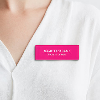 Badge D'identification Bright Rose Simple Simple Minimaliste Titre Modern
