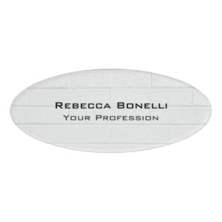 Badge D'identification Brique murale minimaliste moderne unique