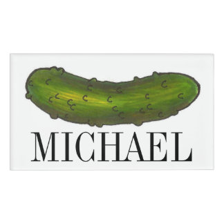Badge D'identification Brochure croustillante Green Kosher Dill