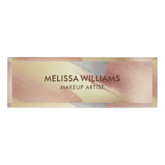 Badge D'identification Brosses en or, cuivre et gris