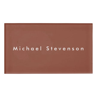 Badge D'identification Brown tendance moderne professionnel