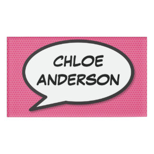 Badge D'identification Bulle de bande dessinée d'art pop personnalisée