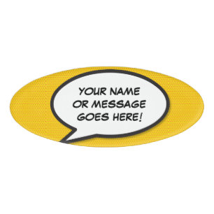 Badge D'identification Bulle de dialogue Pop Art de bande dessinée