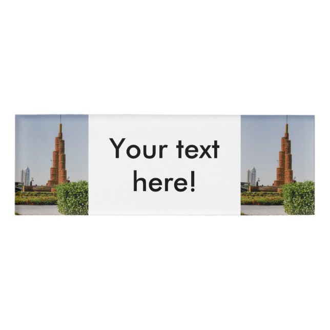 Badge D'identification Burj Khalifa, Jardin Miracle de Dubaï (Devant)