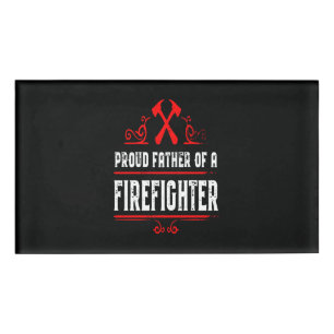 Badge D'identification Cadeau pompier Père Fière D'Un Pompier