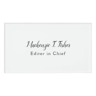Badge D'identification Calligraphie classique Élégante Plaque blanche sim