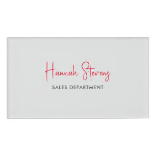 Badge D'identification Calligraphie moderne professionnelle minimaliste