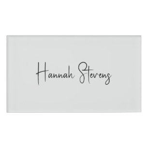 Badge D'identification Calligraphie moderne professionnelle minimaliste