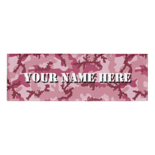 Badge D'identification Camouflage rose