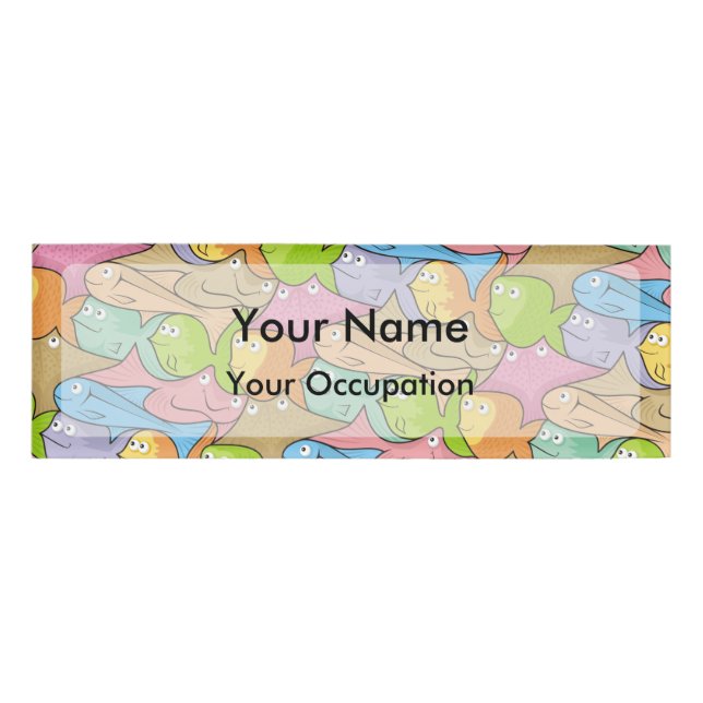 Badge D'identification Caricature sur les poissons (Devant)