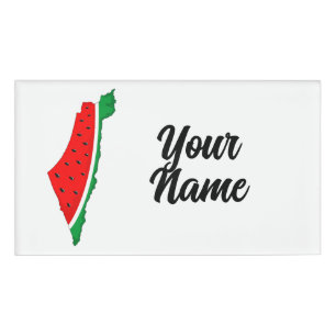Badge D'identification Carte de Palestine Watermelon Symbole de la libert