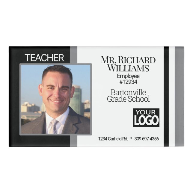Badge D'identification Carte d'identité de l'entreprise / de l'école - no (Devant)