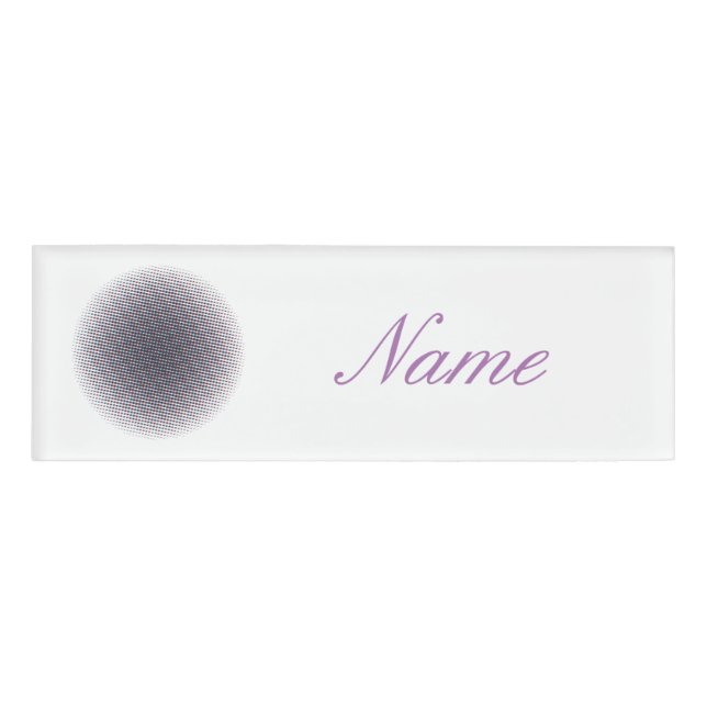 Badge D'identification Cercle Pulsant en Demi-teinte Abstrait Thunder_Cov (Devant)