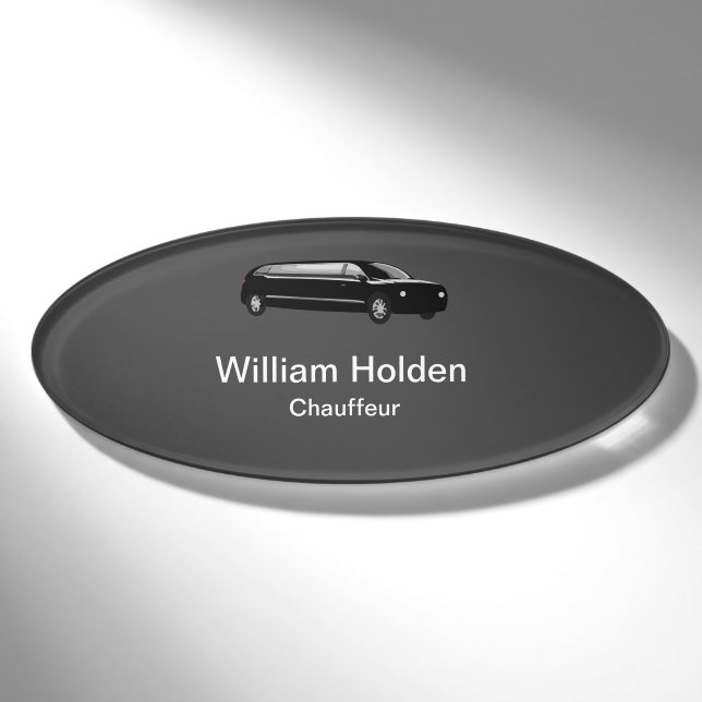 Badge D'identification Chauffeur de Limousine Classe (Devant)