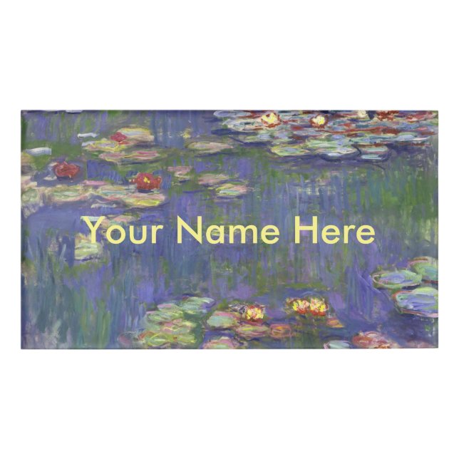 Badge D'identification Chefs-d'œuvre de peinture de Nymphéas de Monet (Devant)